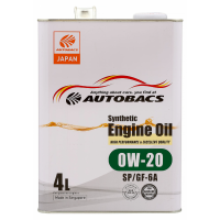 Масло Autobacs Engine 0w20 SP/GF-6A син.4л.(белая канистра)