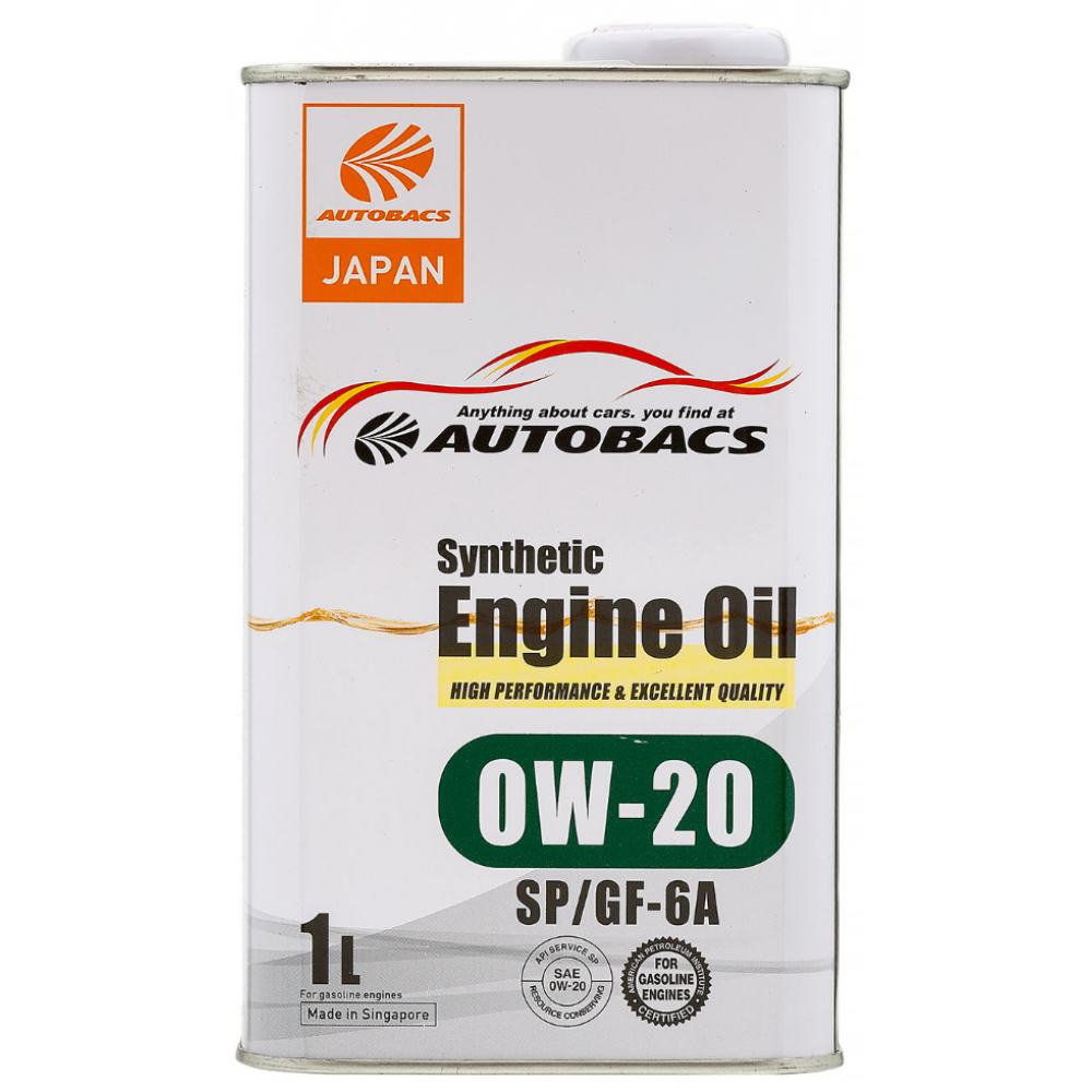Масло Autobacs Engine 0w20 SP/GF-6A син.4л.(белая канистра)