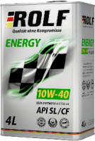 Масло ROLF Energy 10W40 Api SL/СF Acea A3/B4 п/с.4л.металл М+
