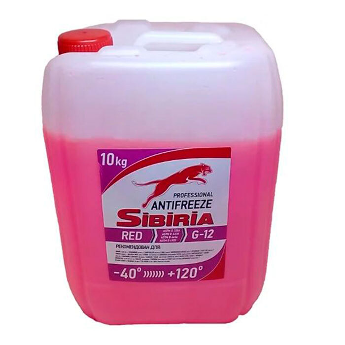 Антифриз Sibiria G-12 красный 10л. М+