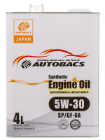 Масло Autobacs Engine 5w30 SP/GF-6A син.4л.(белая канистра)