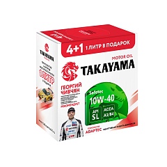 Масло TAKAYAMA Safetec10W40 Api SL Acea A3/B4 п/синт.(металл).АКЦИЯ 4+1л.