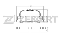 Колодки задние для Toyota Camry/865000SX/STELLOX